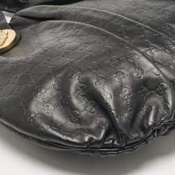 Gucci Black Guccissima Leather Large Hysteria Hobo