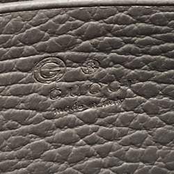 Gucci Grey Leather Leather Interlocking G Wallet On Chain