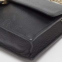 Gucci Black Leather Interlocking G Wallet On Chain