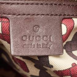 Pre Owned حقيبة غوتشي هيستريا جلد غوتشيسيما بني كبيرة