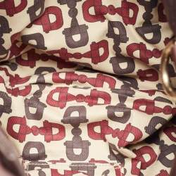 Pre Owned حقيبة غوتشي هيستريا جلد غوتشيسيما بني كبيرة