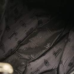 Pre Owned Gucci Black Guccissima Leather Medium New Ladies Web Hobo