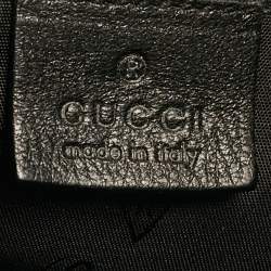 Pre Owned Gucci Black Guccissima Leather Medium New Ladies Web Hobo
