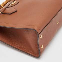 مملوكة مسبقًا حقيبة يد توتس غوتشي ديانا جلد أخضر صغيرة