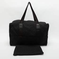 Gucci Brown GG Canvas and Leather Duffel Bag