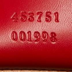Pre Owned Gucci Red Leather and Snakeskin Lilith Top Handle Bag