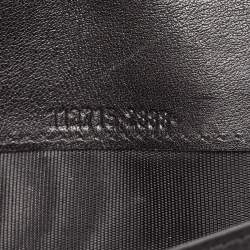 Gucci Black Guccissima Leather Metal Bar Continental Wallet