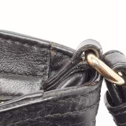 Pre Owned Gucci Black Guccissima Leather Small Bree Tote