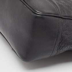 Pre Owned Gucci Black Guccissima Leather Small Bree Tote
