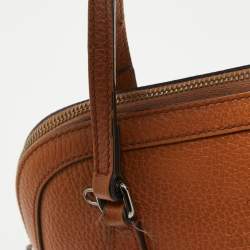 Pre Owned Gucci Brown Leather Mini Dome Satchel