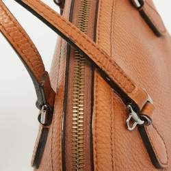 Pre Owned Gucci Brown Leather Mini Dome Satchel