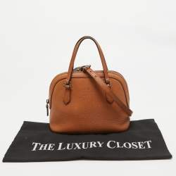 Pre Owned Gucci Brown Leather Mini Dome Satchel