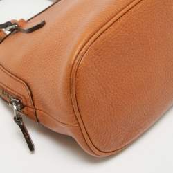 Pre Owned Gucci Brown Leather Mini Dome Satchel