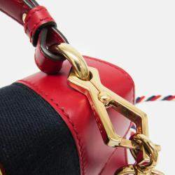 Gucci Red Leather Mini Sylvie Shoulder Bag