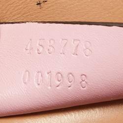 Pre Owned Gucci Pink Leather Mini Pearl Queen Margaret Broadway Shoulder Bag