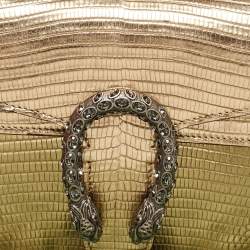 Gucci Gold Lizard Small Rectangular Dionysus Shoulder Bag