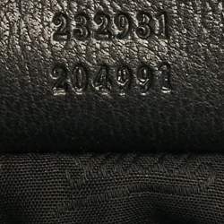 مملوكة مسبقًا Gucci Black Leather and Crocodile Medium G Wave Hobo