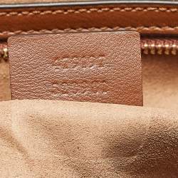 Pre Owned Gucci Brown/Beige GG Supreme Canvas Medium Padlock Shoulder Bag