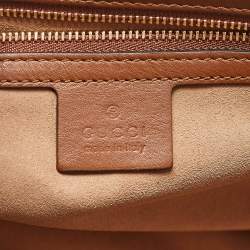 Pre Owned Gucci Brown/Beige GG Supreme Canvas Medium Padlock Shoulder Bag