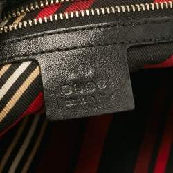 مملوكة مسبقًا Gucci Black Guccissima Leather Britt Shoulder Bag