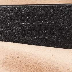 Pre Owned Gucci Black Matelassé Leather GG Marmont Belt Bag