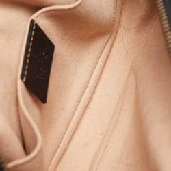 Pre Owned Gucci Black Matelassé Leather GG Marmont Belt Bag