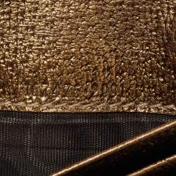 Gucci Beige/Gold GG Canvas and Leather Compact Wallet