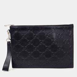 Gucci Black Leather Marmont Clutch Bag Gucci TLC