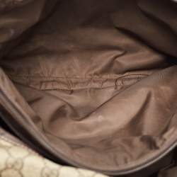 Pre Owned Gucci Beige/Brown GG Supreme Canvas and Leather Diaper Messenger Bag