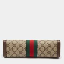 Gucci Beige/Brown GG Supreme Canvas and Leather Ophidia Chain Bag