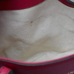 Pre Owned Gucci Fuchsia Leather Small Swing Tote