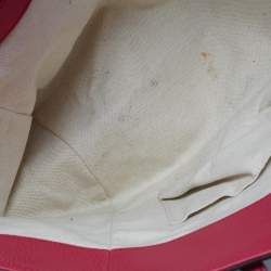 Pre Owned Gucci Fuchsia Leather Small Swing Tote