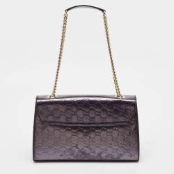 Gucci Purple Guccissima Patent Leather Medium Emily Shoulder Bag