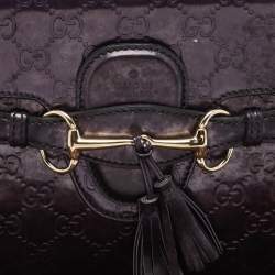 Gucci Purple Guccissima Patent Leather Medium Emily Shoulder Bag