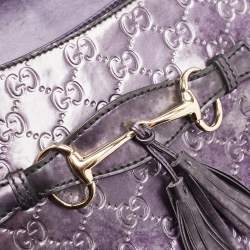 Gucci Purple Guccissima Patent Leather Medium Emily Shoulder Bag