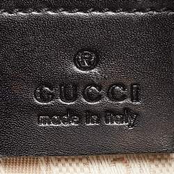 Pre Owned Gucci Black Diamante Leather Hilary Bucket Bag