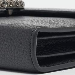 Gucci Black Leather Leather Dionysus Wallet On Chain