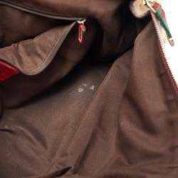 Gucci Beige/Red GG Canvas and Leather Princy Tote