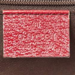 Gucci Beige/Red GG Canvas and Leather Princy Tote