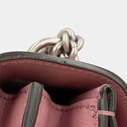 مملوكة مسبقًا Gucci Pink Leather Dionysus GG Supreme Heart Valentine Chain Shoulder Small Bag