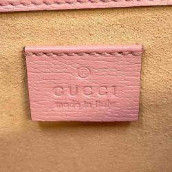 مملوكة مسبقًا Gucci Pink Leather Dionysus GG Supreme Heart Valentine Chain Shoulder Small Bag