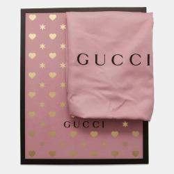 مملوكة مسبقًا Gucci Pink Leather Dionysus GG Supreme Heart Valentine Chain Shoulder Small Bag