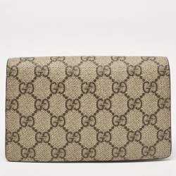 Pre Owned Gucci Beige Coated Canvas and Suede Super Mini Dionysus Crossbody Bag