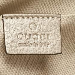 Pre Owned Gucci Beige Leather Small Soho Disco Crossbody Bag