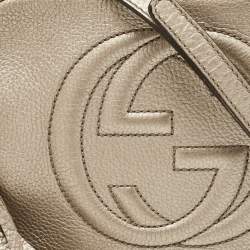 Pre Owned Gucci Beige Leather Small Soho Disco Crossbody Bag