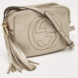 Pre Owned Gucci Beige Leather Small Soho Disco Crossbody Bag