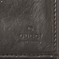 Gucci Dark Brown GG Canvas and Leather Jackie Continental Wallet