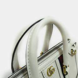 Gucci White leather Mini Top Handle Shoulder Bag