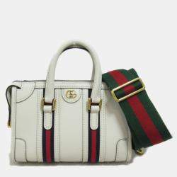 Gucci White leather Mini Top Handle Shoulder Bag