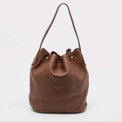 Pre Owned Gucci Dark Brown Leather Lady Tassel Hobo